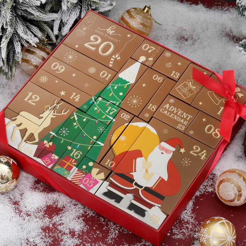 Advent Calendar 2024 BODY & EARTH Christmas Advent Calendar 24 Days of Beauty Advent Calendar 24PCS Countdown Christmas Gifts for Women 2024 Limited Edition Skincare Advent Calendar Body Care Comfort