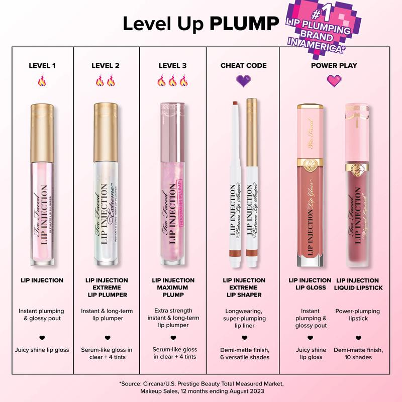 Too Faced Travel Size Lip Injection Maximum Plump Extra Strength Lip Plumper Gloss