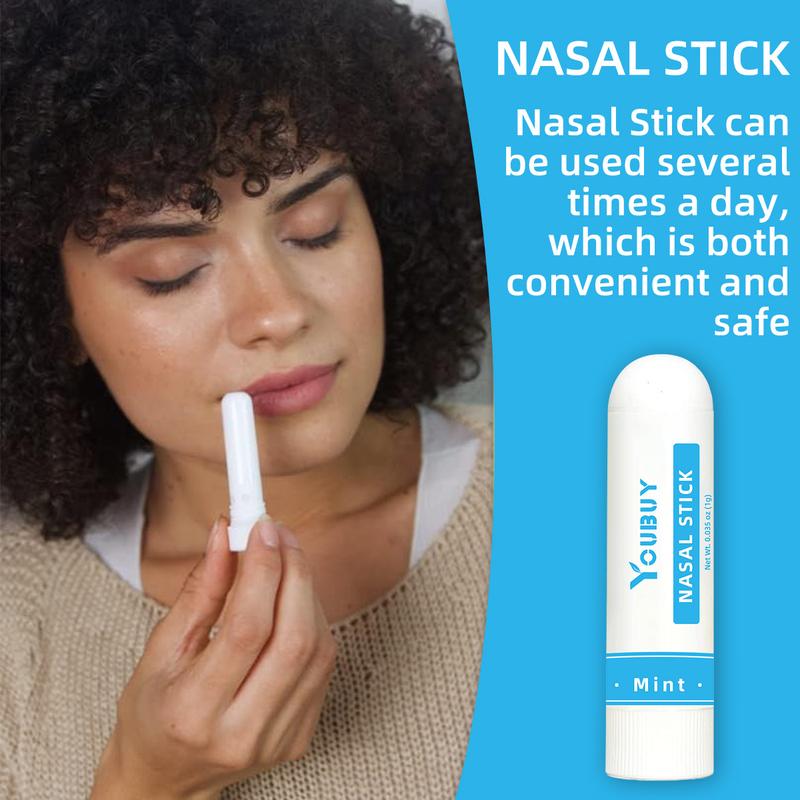 Nasal Stick (4 Pack), Portable Nasal Stick for Daily Refreshing, Pure and Natural Ingredients