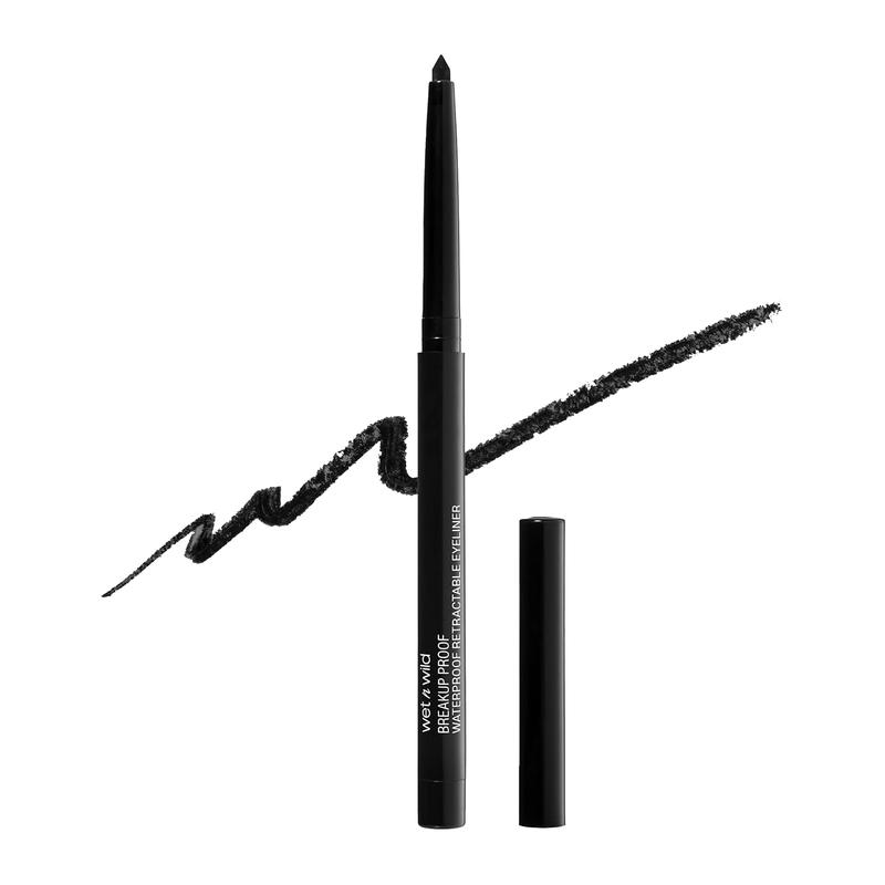 wet n wild Mega Last Breakup Proof Retractable Eyeliner - Ultra-Fine Brush, Waterproof,16-Hour Long-Lasting Wear - Cruelty-Free & Vegan