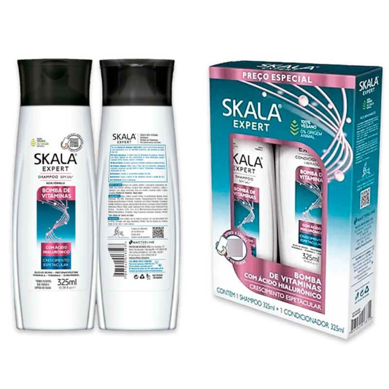 Skala Expert Bomba de Vitaminas Shampoo and Condicional Kit - 325 ml - 100% Vegan