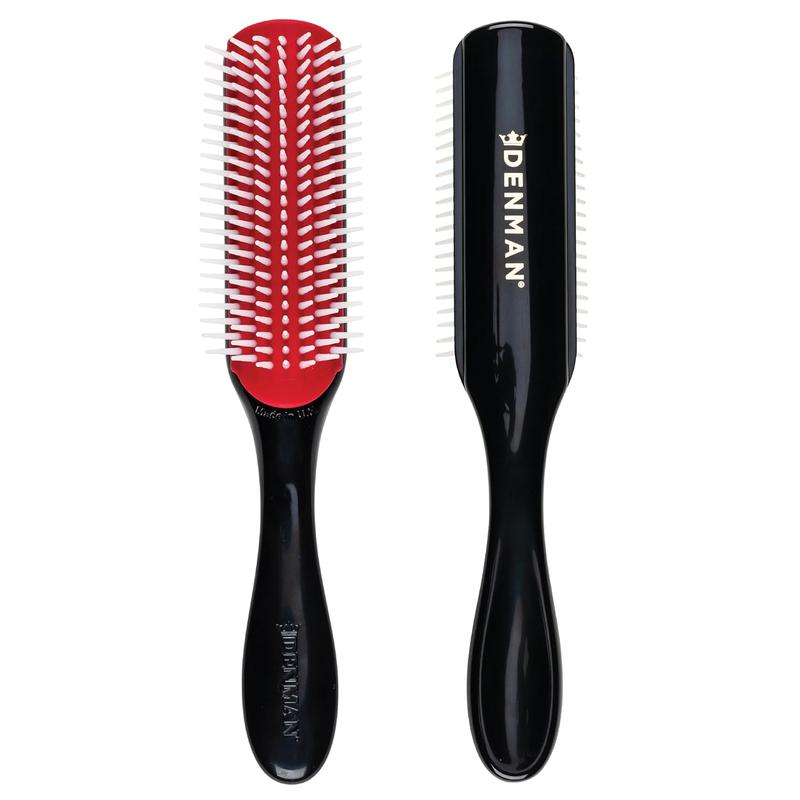 Curly hair brush D3, 7 row styling brush for detangling, separating, shaping and defining curls - Haircare Heatless Hairbrush Handle Smoothing