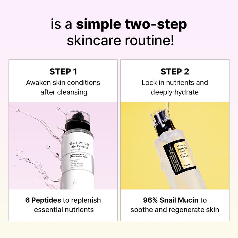 [COSRX OFFICIAL] Skin Repair Duo | 6 PEPTIDES & SNAIL MUCIN FORTIFY & NOURISH SKIN