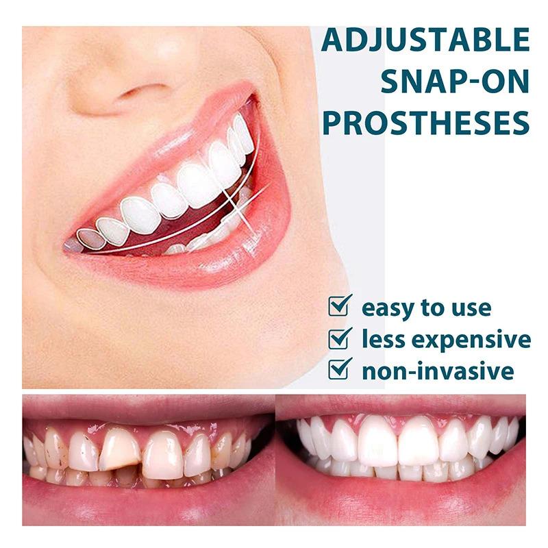 Adjustable Snap On Perfect Smile Dental Hygiene Veneers Dentures Braces Upper Lower Fake Teeth Cover