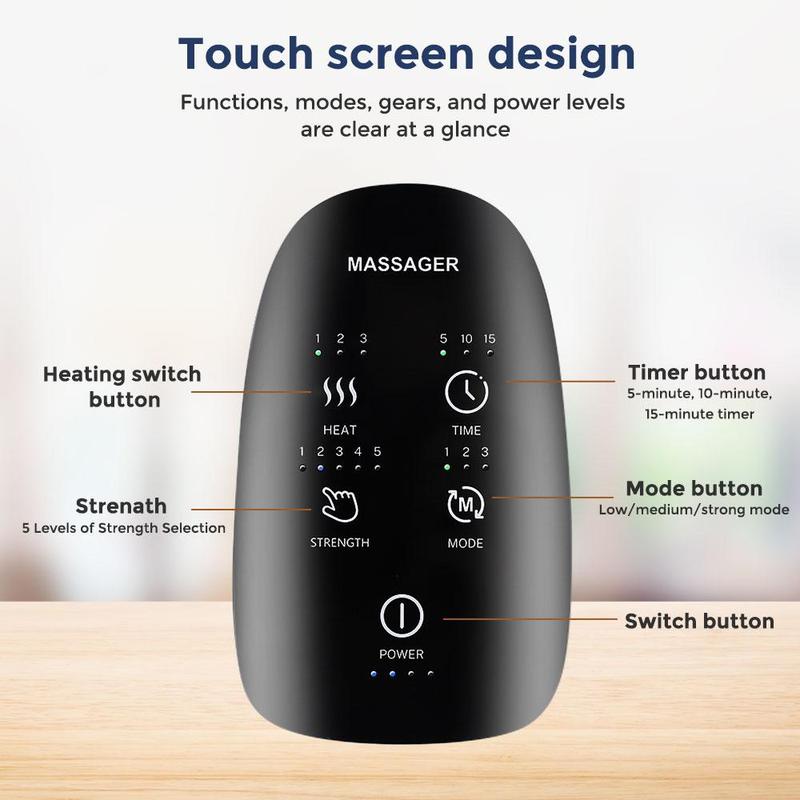 Hand Massager with Heat and Compression, 3 Modes Hand Massager with Auto Shutoff Timer, Professional Hand Massage Tool for Women & Men, Christmas Gift