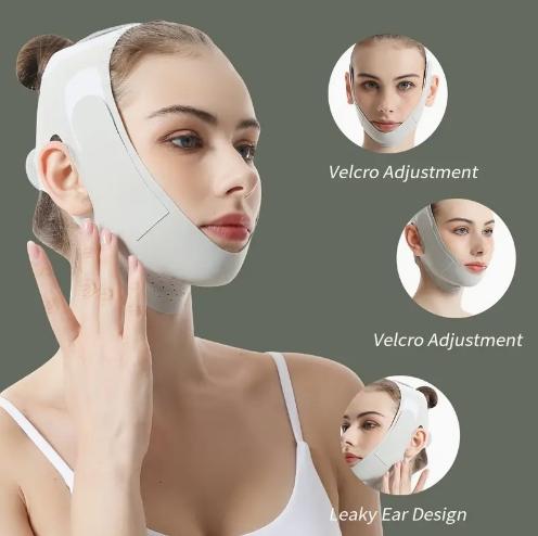 Chin Strap for Sleeping Double Chin Reducer Reusable V Line Lifting Mask with Chin Strap for Women,Face Lift Prevent Sagging, Jaw Exerciser korean facemask Comfort Skincare