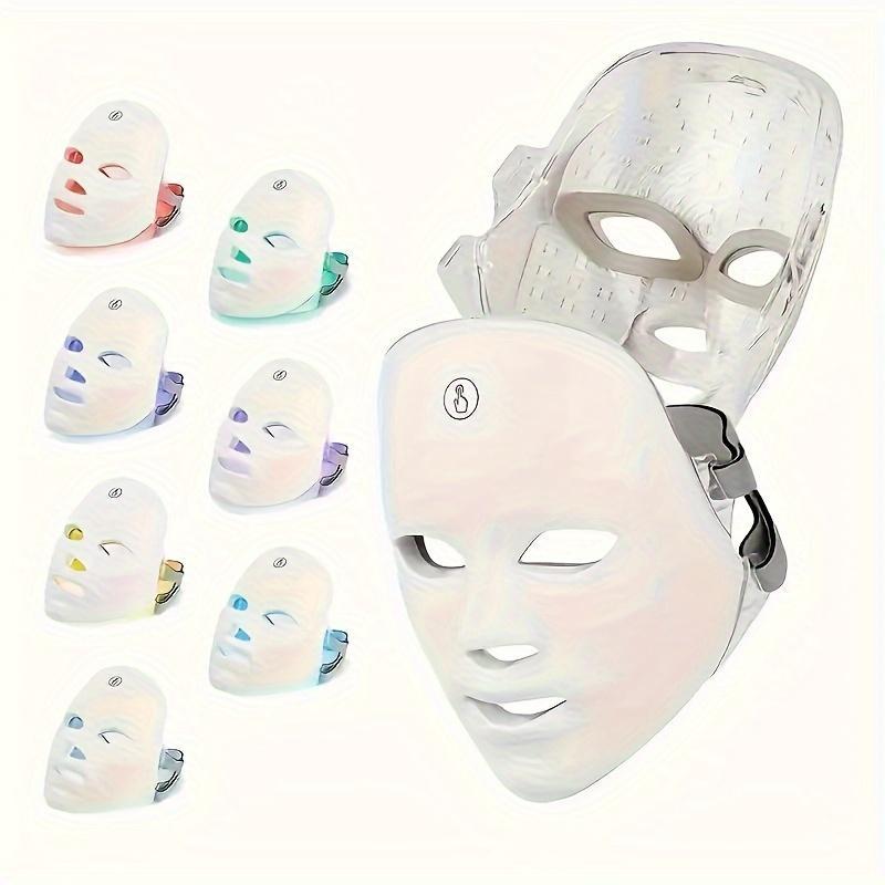 LED Light Facial Mask, 1 Box 7 Color Light Facial Mask, Facial Beauty Instrument, Personal Care Appliances for Women