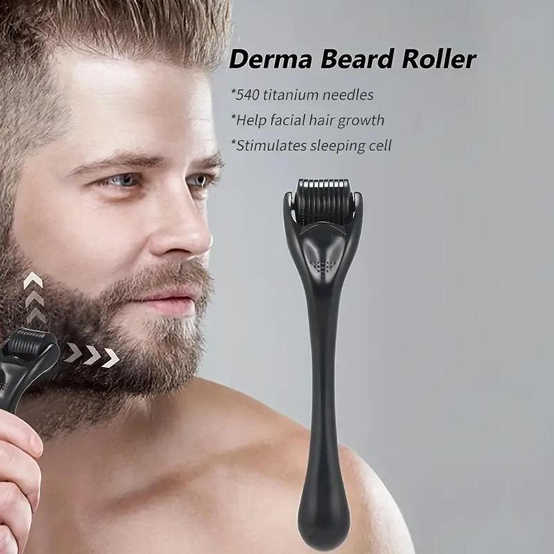 Handheld Beard Roller (1 Piece), Micro Needle Rolling Tools for Face, Beard, Body and Scalp, Men and Women's Skin Care Tool