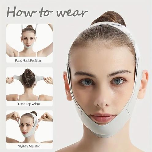 Chin Strap for Sleeping Double Chin Reducer Reusable V Line Lifting Mask with Chin Strap for Women,Face Lift Prevent Sagging, Jaw Exerciser korean facemask Comfort Skincare