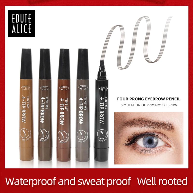 Eyebrow Pen, 4-fork Waterproof & Long Lasting Eye Brow Pencil, High Pigmented Brow Shading Filling Styling Pen, Easy to Apply