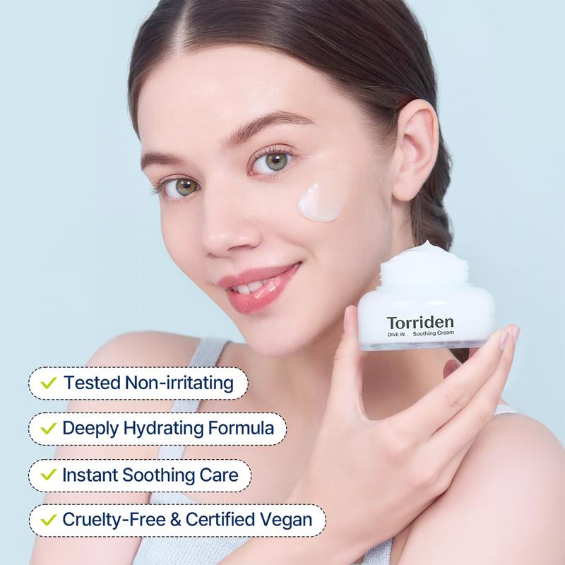 [Torriden Official Shop] DIVE-IN Hyaluronic Acid Soothing Cream 100ml | Revitalizing Facial Moisturizer for Sensitive, Dry Skin