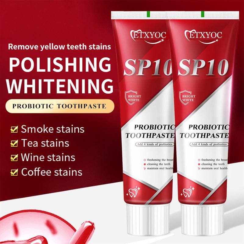 ETXYOC-Sp10 Probiotic Toothpaste,Sp-10 Ultra Whitening Toothpaste,Probiotics Bright White Toothpaste,Sp-10 Probiotic Toothpaste,Sp10 Toothpaste,Fresh Breath,Deep Cleaning Care Toothpaste（2Pcs） oral health niacinamide toothpaste Probiotic