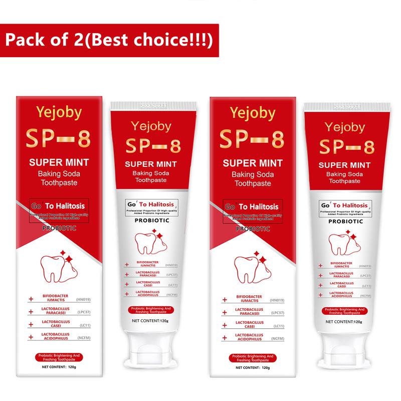 [90% People Choose] SP-8 whitening Toothpaste, Super sp8 brightening Oral probiotic, sp 8 Bright White Toothpaste for Stain Removing, Fresh Breath & Teeth Health Whitening Solution Effect is better than SP-6 and SP-7,SP-8 SP-6 SP-4 sp-8 sp-6 sp8 SP-10