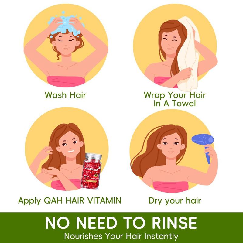 Vitamin Hair Essence Oil Capsules, Nourishing Hair Care Oil Capsules for Strengthening Hair, Natural Hair Care Products for Summer Gifts