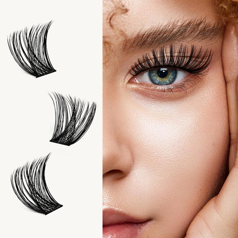 BlackFriday KEYYOU DIY Cluster Lashes Kit Volume Waterproof Long-Lasting Lash Extension Kit D Curl 8-18MIX Eyelash Extensions Cosmetic Makeup