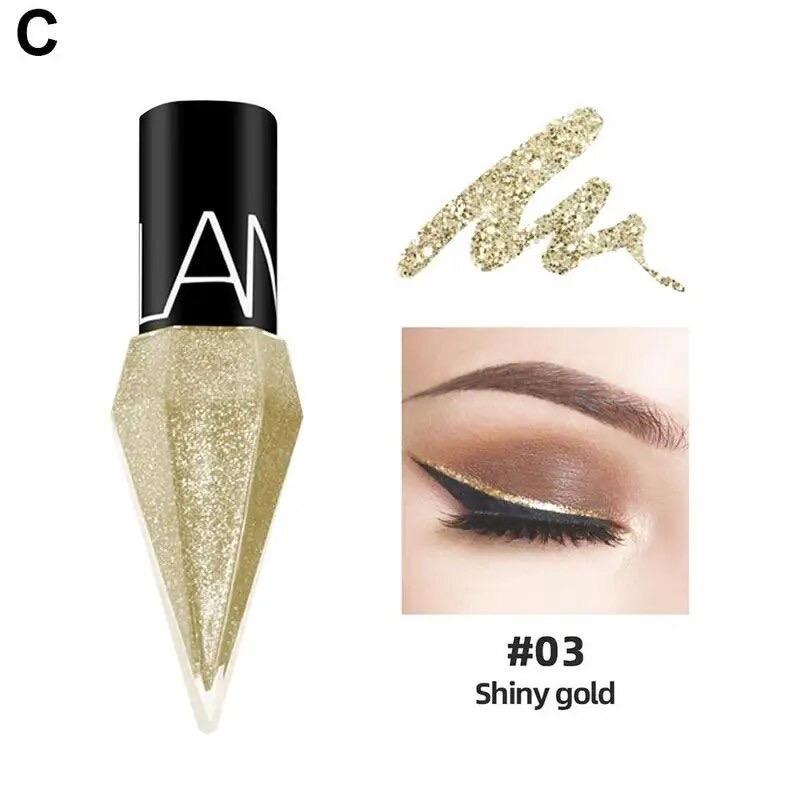 Diamond Shiny Eye Liners Eyeshadow - Waterproof Glitter Sequins Makeup - Flawless, Blend