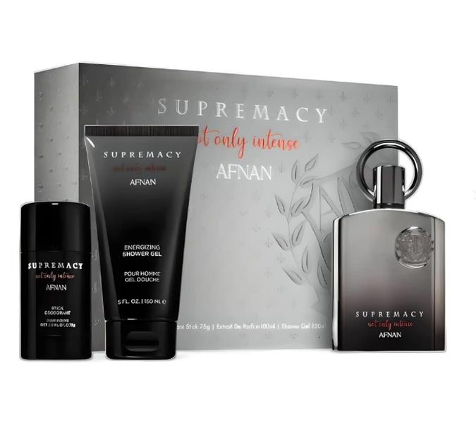 Afnan (Supremacy Not Only Intense) Eau De Parfum 100ml, Deodorant Spray 250ml & Shower Gel 200ml Gift Set