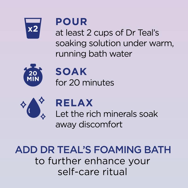 Dr Teal's Pure Epsom Salt Soak, Sleep Blend with Melatonin, Lavender & Chamomile, 3 lbs