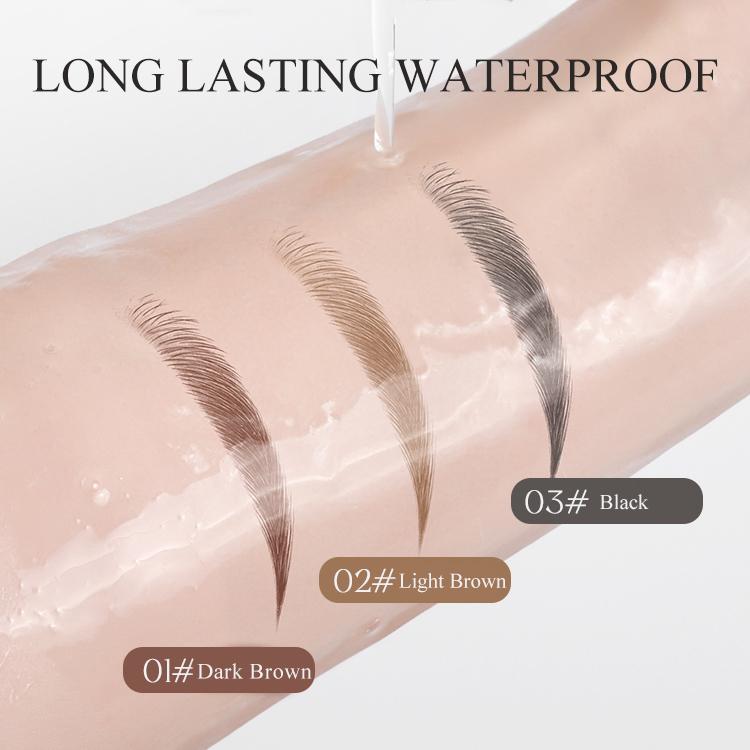 OGTM Micro-Fork Tips Microblading Eyebrow Pencil Long-lasting All Day Waterproof Non-fading Simulate Natural Eyebrows Liquid Brow Pen