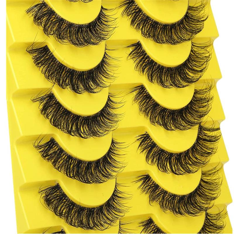 Fluffy Eyelashes, Individual Lashes, Strip Lashes, 10 Pairs 6D Eyelashes, Dramatic Lashes Eyelash Extension Makeup, Eyelashes Extensions, Summer Gift, Mini Makeup, Beetlejuice Makeup, Christmas Gift