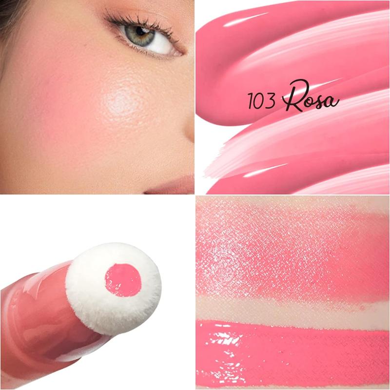 2024 Liquid Blusher Makeup Wand with Air Cushion, Soft Face Blusher Highly Pigmented, Weightless, Long-Wearing, Smudge Proof, Natural-Looking, Dewy Finish, Valentine's Day Christmas Gifts Facial Cosmetic