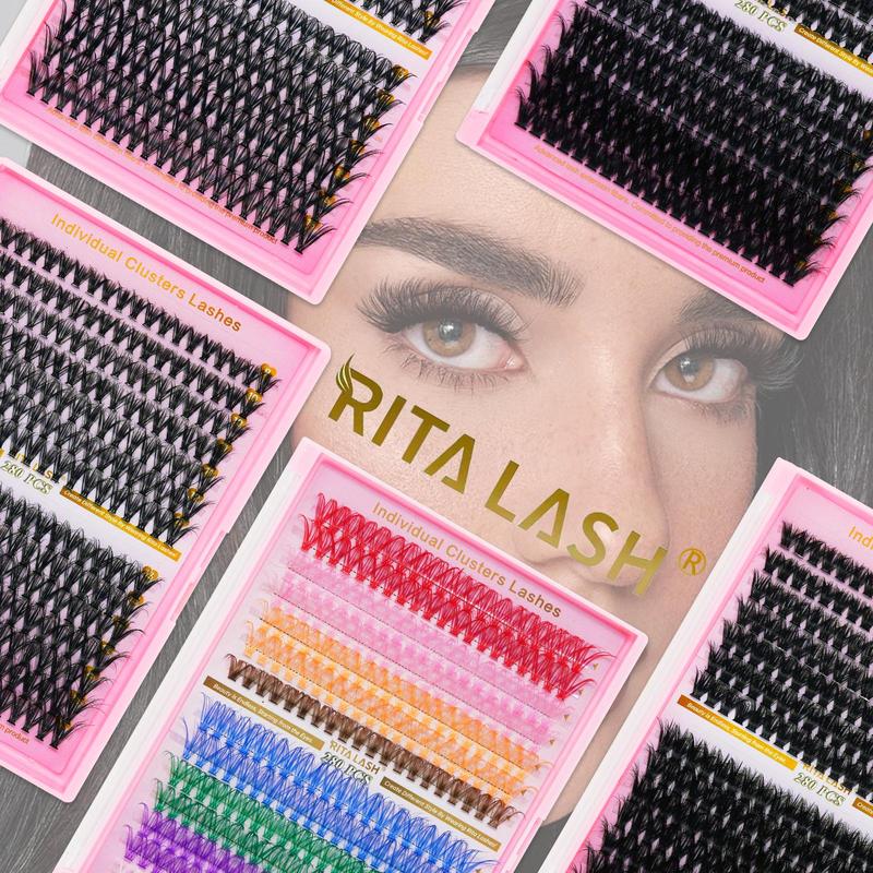 Individual Eyelash Kit, 1 Box Mixed Length & Styles Natural Look Eyelashes Extension, Self Grafting Curl Eyelashes, Eyelash Glue Extension, Eye Makeup Enhancement, Christmas Gift