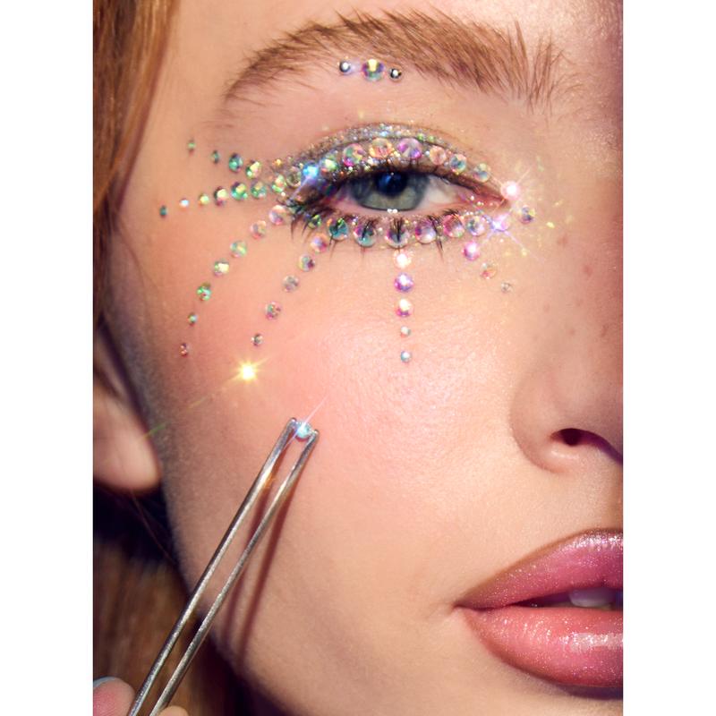 RHINESTONE FANTASY | Self-Adhesive Face Gems & Face Gem Tweezers Holiday Set