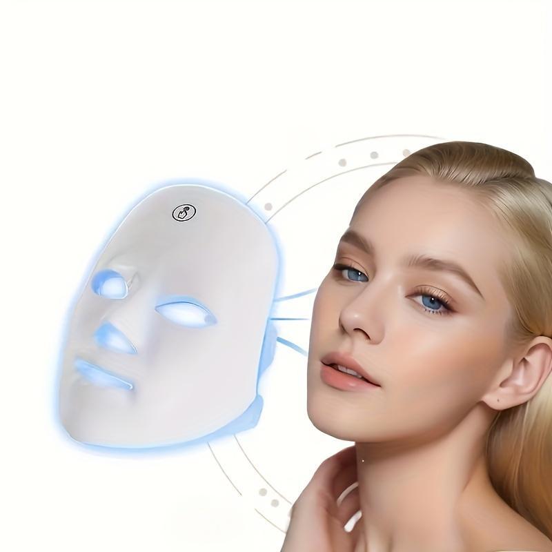 LED Light Facial Mask, 1 Box 7 Color Light Facial Mask, Facial Beauty Instrument, Personal Care Appliances for Women