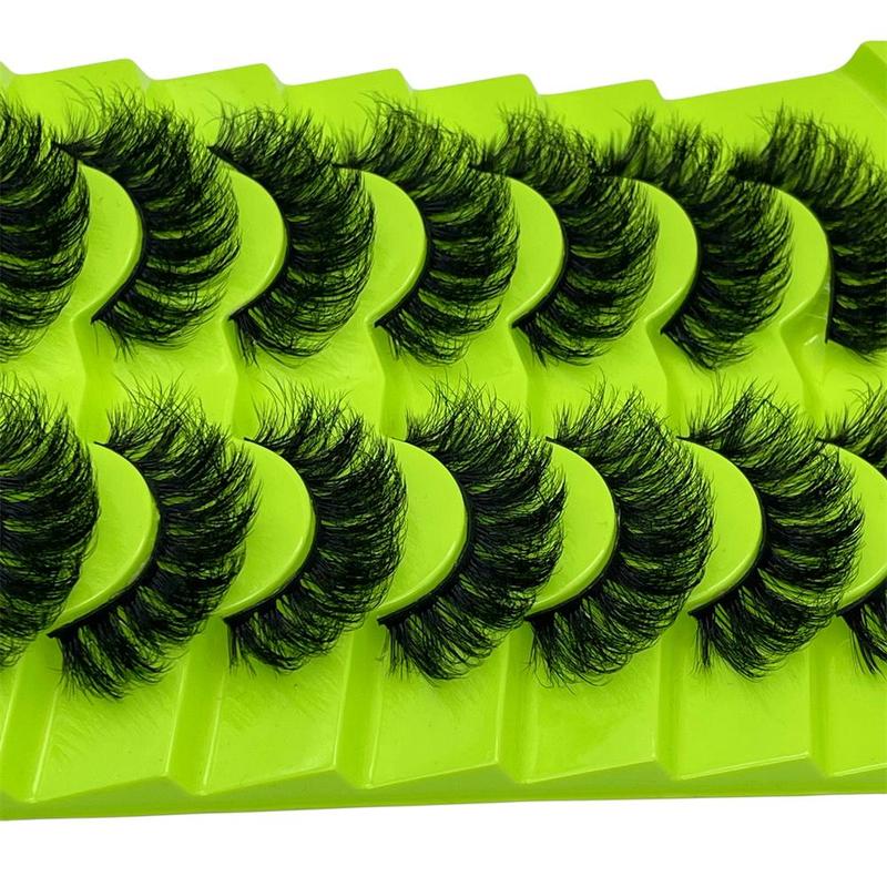 Fluffy False Eyelashes, 7 Pairs Natural Curling Eye Makeup Strip Lashes, Full Volume Eyelash for Lashes Extensions, Volumized False Eyelashes for Women and Girls