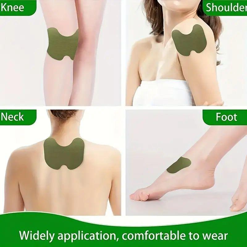 Knee Relief Patches, Wormwood Relief Patch Plaster Warming Moxibustion, Up to 12h No Side Effect, Natural Herbal Patch for Neck Shoulder Muscle Muscle Joint Relief