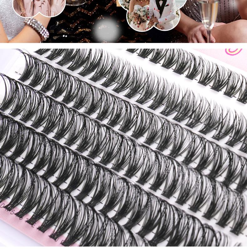 Natural Eyelash Extension Kit 240Pcs Eyelash String Kit Slim Eyelash Extensions 9-17mm Individual Eyelash Extensions with Bonding and Sealing Eyelash Adhesive, Eyelash Extensions, Cosmetics, Gifts Makeup Eyelashes Extensions