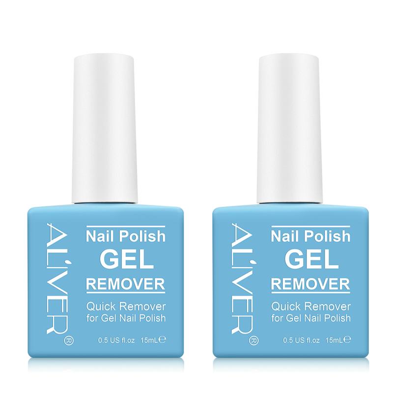 Aliver Gel Nail Polish Remover, Gel Remover for Nails in 3-5 Minutes, Easily & Quickly Remove Gel Nail Polish, No Need for Foil, Soaking or Wrapping, Protect Your Nails (15ml)