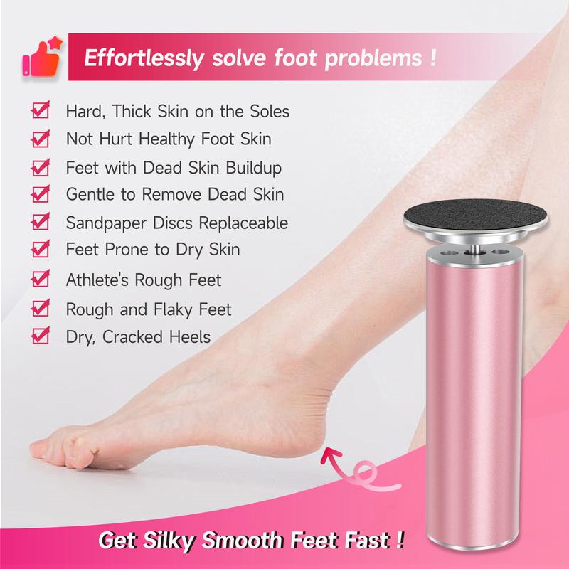 Electric Foot File, with Adjustable Speed and 60 Free Sandpapers for Gentle Callus Removal - Comfort, Autumn Foot File