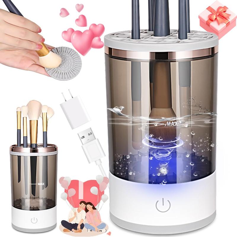 Electric Makeup Brush Cleaner, USB Makeup Brush Cleaner Machine, Makeup Brush Cleaning Tool with Brush Cleaning Pad, Best Gifts for Women, Christmas Gift