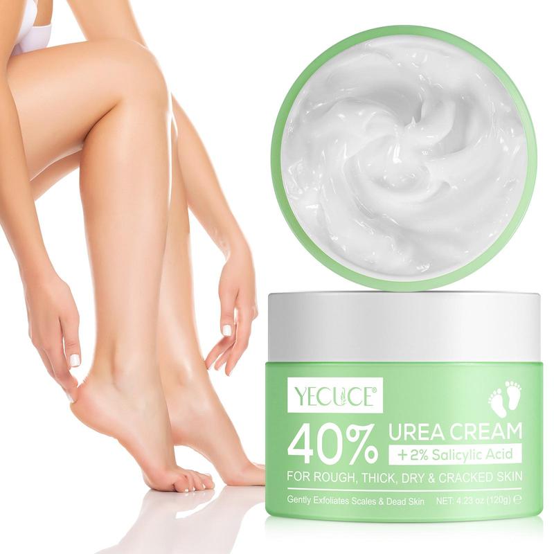 40% Urea Cream, Moisturizing & Nourishing Foot Cream & Hand Cream with Hyaluronic Acid for Rough, Thick, Dry & Cracked Skin, Suitable for All Skin Types