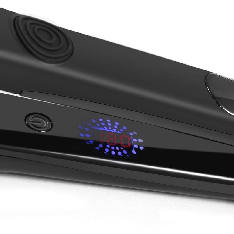 Leshp Flat Iron Hair Straightener With Floating Plate & Elasticity Cool Tip Ceramic Plates Automatic Safety Mode Lcd Display Adjustable Comfort