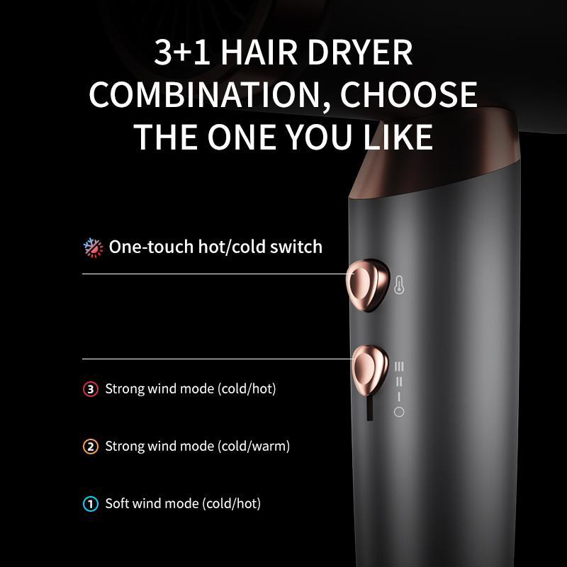 Professional Low Noise Hair Dryer, 1 Count Intelligent Constant Temperature Control Hair Care Blow Dryer, Hair Styling Tool for Home & Salon Use, Christmas Gift