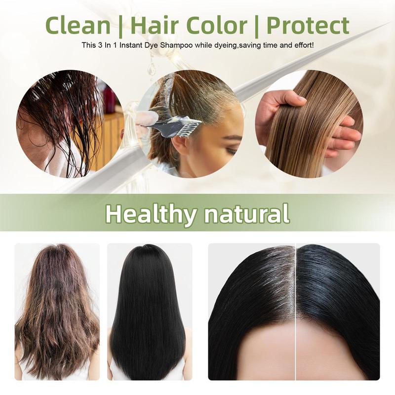 Natural Plant Hair Dye, New Botanical Bubble Hair Dye 30ml 10Packs Box, Pure Plant Extract for Grey Hair Color Bubble Dye, Color Conditioner Shampoo