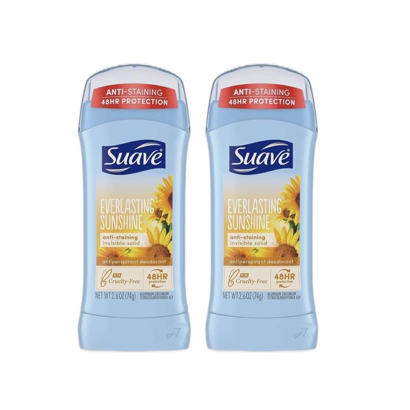 Suave Antiperspirant Deodorant, Everlasting Sunshine 2.6 Ounce 48hr (Pack of 2)