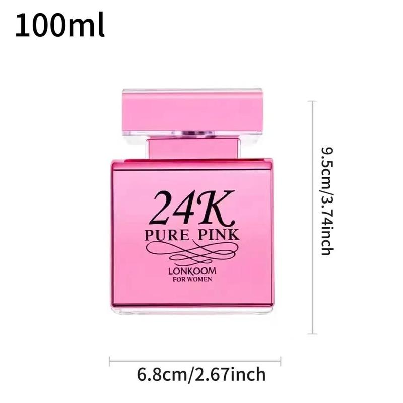 24k Pink EDP Perfume, Long Lasting Perfume for Women & Men, Sweet Fruity Strawberry Vanilla Perfume for Daily and Dating, Fragrance for Women, Fall Gift, Christmas Gift