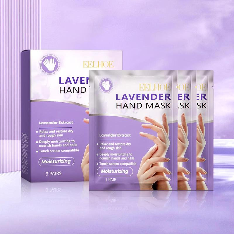 Lavender Extract Hand Mask, 3 Boxes(3 Pairs box) Moisturizing Hand Mask, Hydrating Hand Care Mask, Hand Care Product for Women & Men