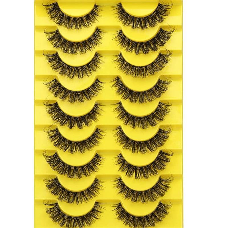 Fluffy Eyelashes, Individual Lashes, Strip Lashes, 10 Pairs 6D Eyelashes, Dramatic Lashes Eyelash Extension Makeup, Eyelashes Extensions, Summer Gift, Mini Makeup, Beetlejuice Makeup, Christmas Gift