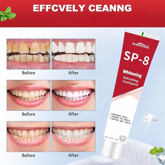 SP-8 Probiotic Toothpaste, SP8 Toothpaste Fresh Breath, Deep Cleaning Care Toothpaste