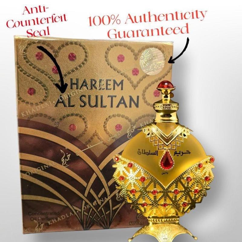 Khadlaj Hareem Al Sultan Gold Concentrated Perfume Oil Gold for Women, 1.18 Oz. - Trending Women’s Arabian perfume oil