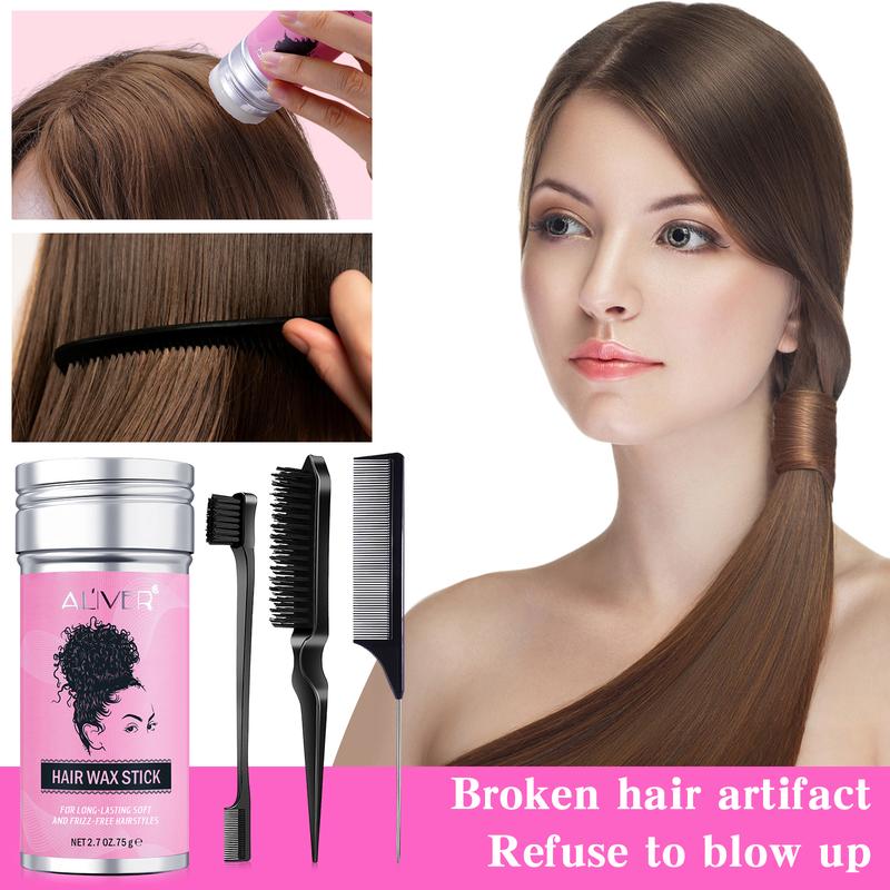 Back To School-Aliver Hair Wax Stick with Styling Comb, Nourishing Hair , For Long-Lasting Soft & Frizz-Free Hairstyles