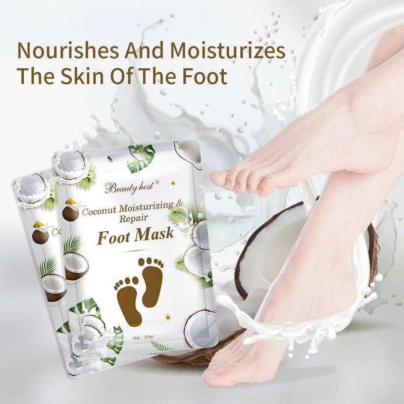 Disposable Coconut Moisturizing Foot Mask, Hydrating Sock for Foot, Rejuvenate & Soothing Foot Skin, Suitable for Dry & Cracked Feet