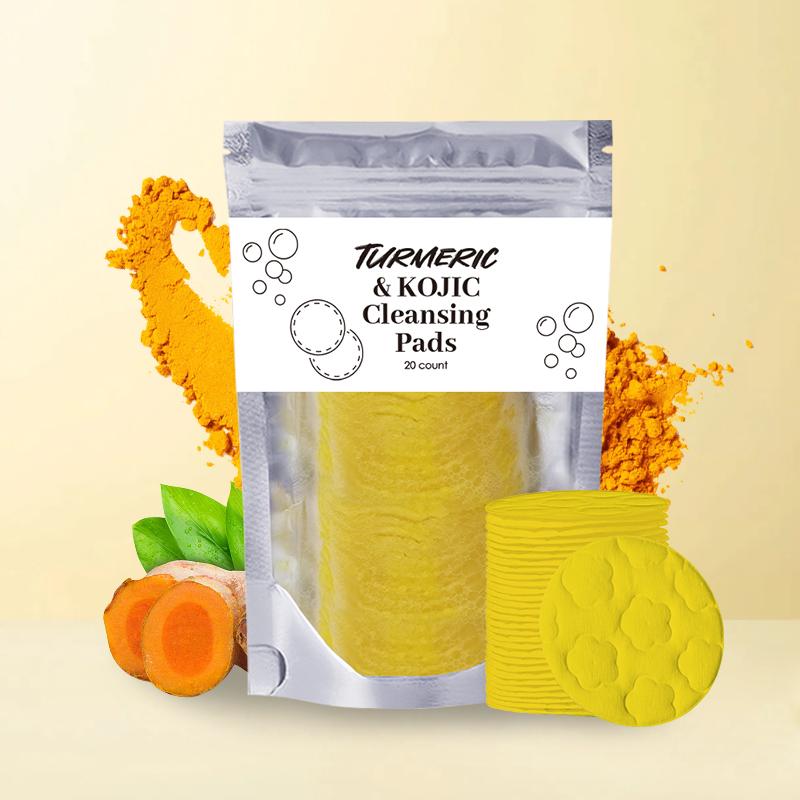 AMOCOCO Turmeric Cleansing Exfoliating Pads Facial Cleansing Skincare, cleansing, skin care, cleansing （40pcs） Turmeric Comfort Cleanser