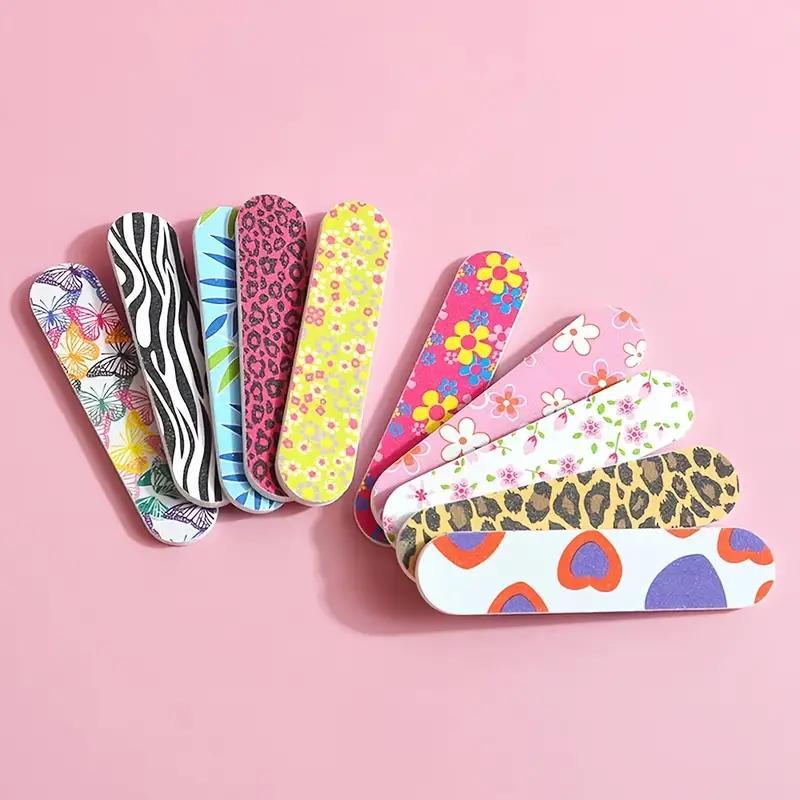 Double Sided Nail File, 50pcs bag Colorful Mini Fingernail File, Manicure Pedicure Tool, Nail Polishing Tool, Nail Art Tool for Women & Girls