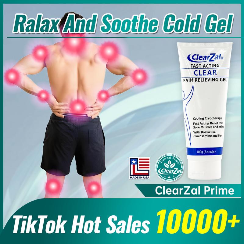 Clearzal Soothing Cooling Gel 100g, Relieving Body Gel, Cooling with Menthol and Frankincense, Helps Relieve Muscle Tension , Relax your waist, legs, knees, shoulders and neck to relieve fatigue, Sports Soothing Cooling Gel Body Care Lotions