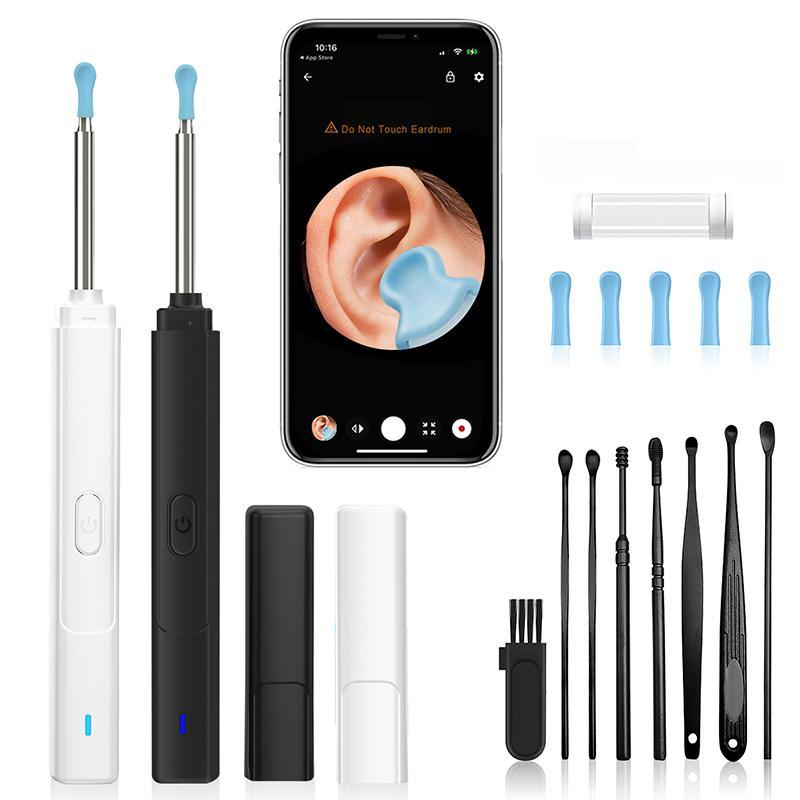 Intelligent Visual Ear Scoop, 1 Set Rechargeable Ear Wax Remover with LED Light & Camera, Ear Wax Removal Products for Home & Travel